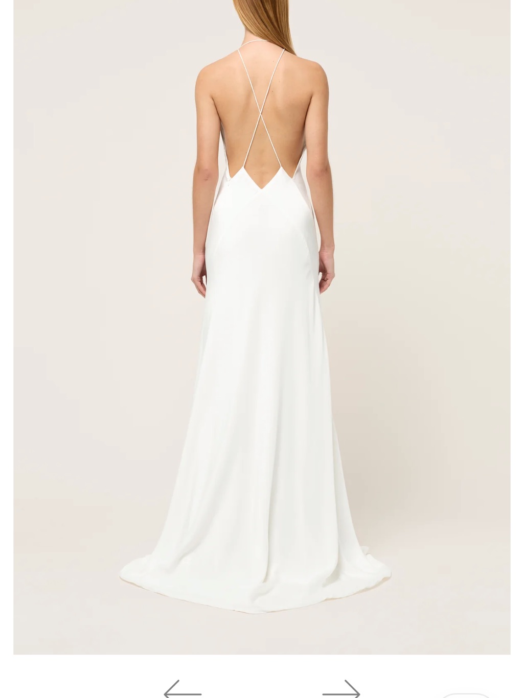 Michael Lo Sordo White Plunging Halter Wedding Gown — image 2 of 3